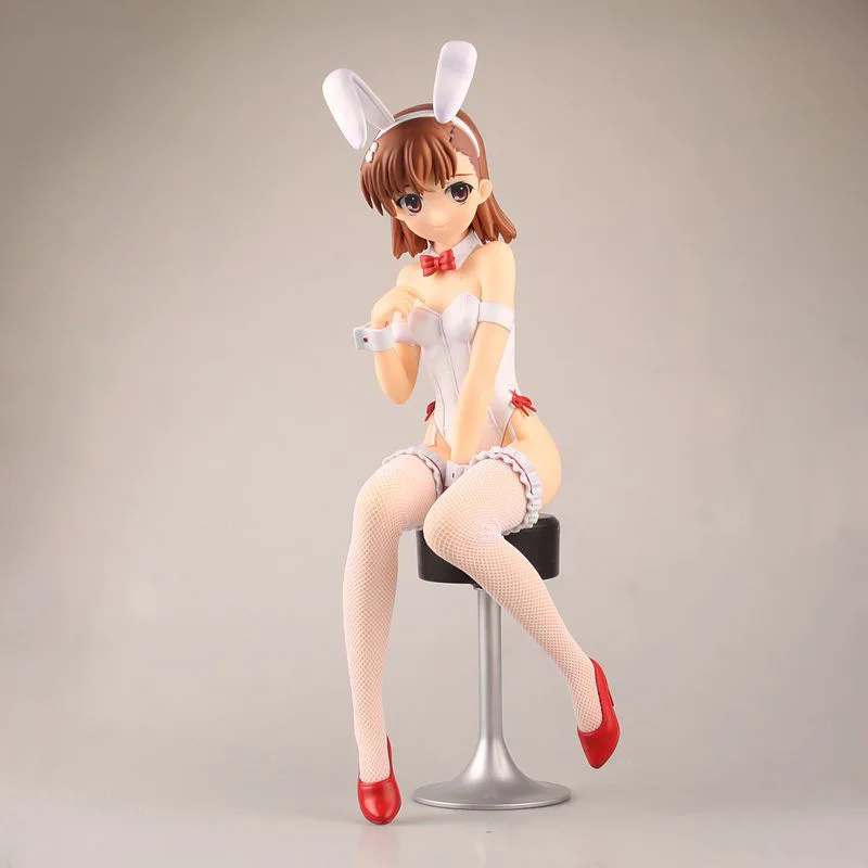 Новое поступление Аниме Фигурка Toaru Kagaku No Railgun Mikoto Misaka Bunny Girl Ver 36 см 1/4 Масштаб Сексуальная ПВХ украшение кукла - Цвет: no box