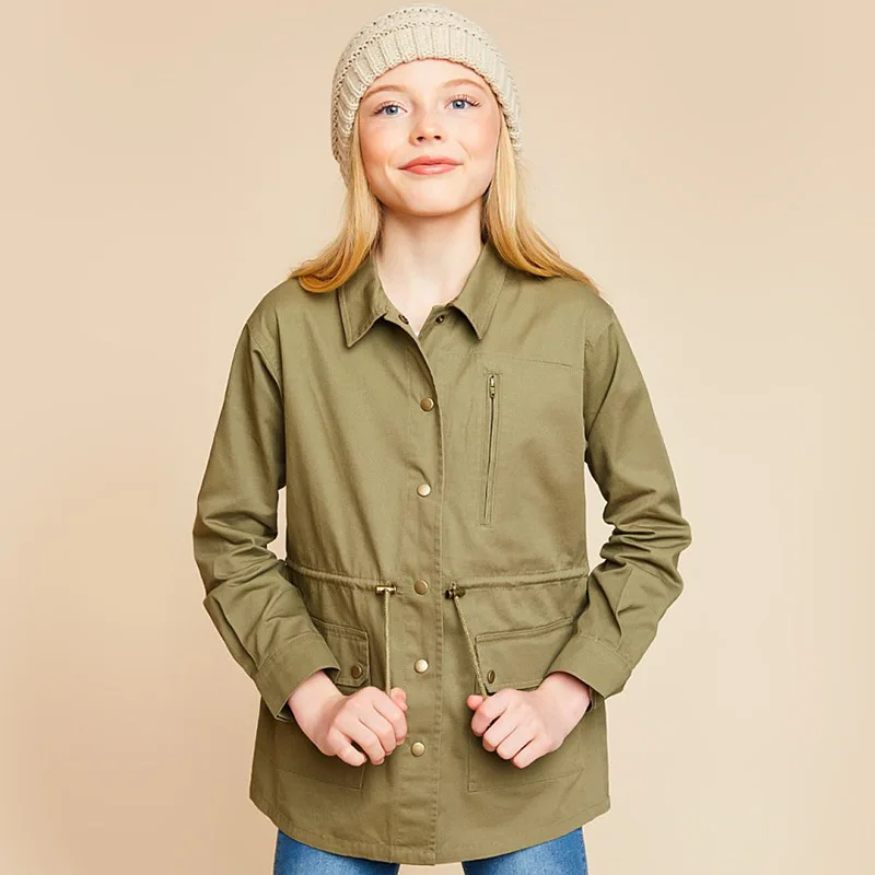 Haydengirls Европа Детская Одежда для девочек-подростков детская мода осень лацкане