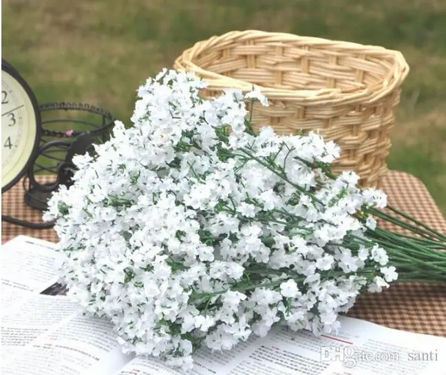 

Модные популярные Гипсофилы Детские дыхащие искусственные шелковые цветы растения домашнее свадебное украшение 800 шт./лот
