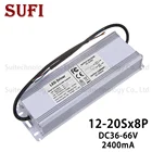 Светодиодный трансформатор 96 Вт, 120 Вт, 136 Вт, 160 Вт, водонепроницаемый трансформатор, выход 36-66 в, 2400ма, IP67, светодиодный блок питания для 96, 120, 136160 Вт