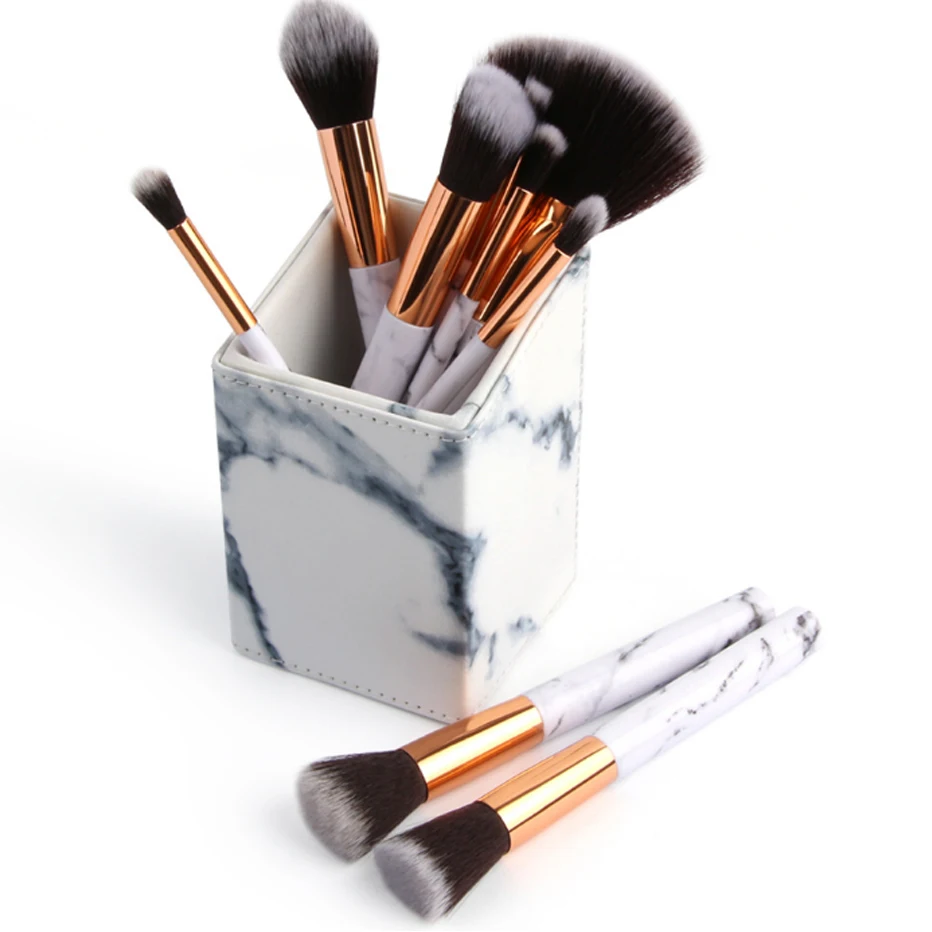 Marbling Кисть для макияжа офисная коробка для хранения держатель ручки Портативный косметический футляр для кисточек коробка