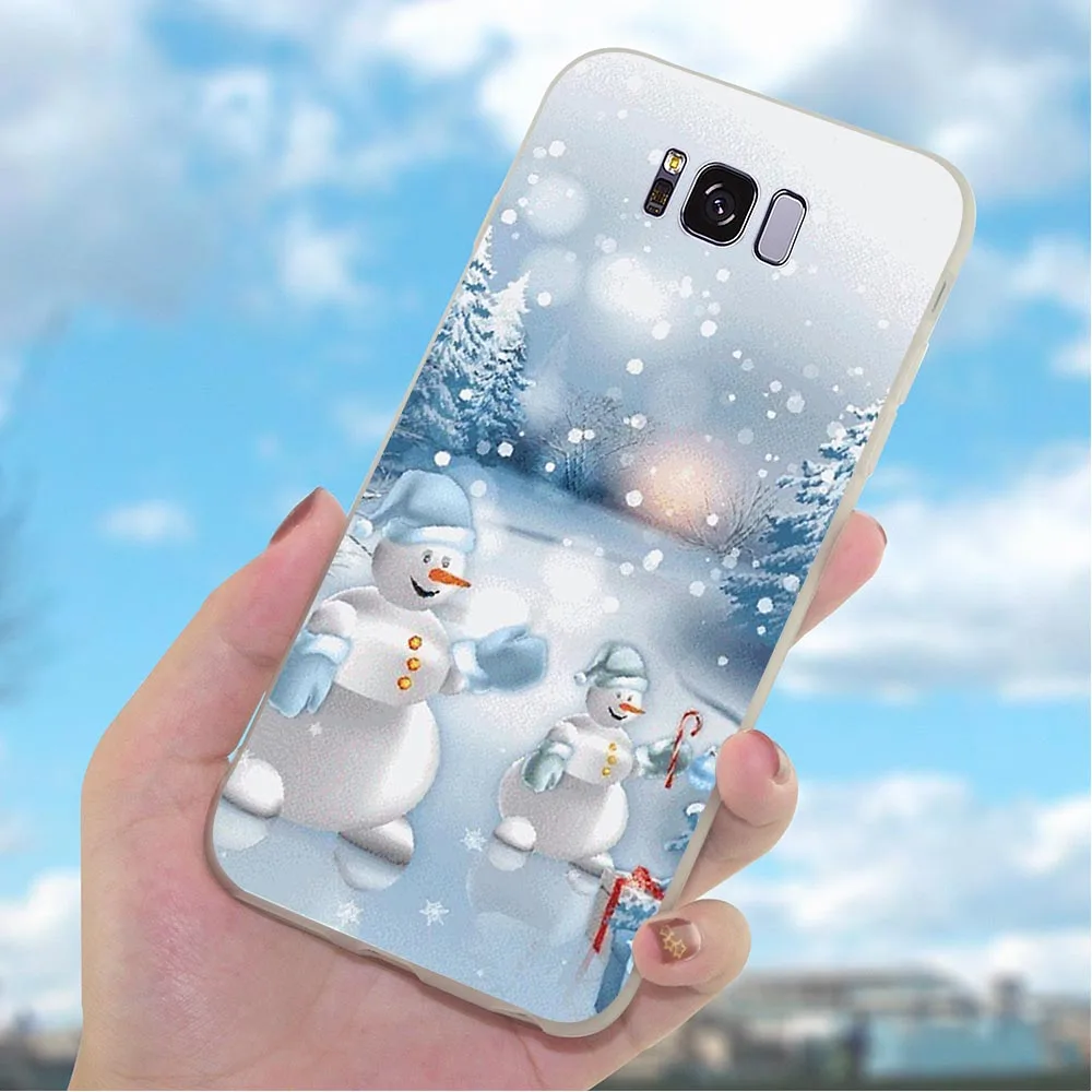 Мягкие чехлы из ТПУ на Новый год и Рождество чехол для телефона Galaxy Samsung M20 S10 Plus S10e