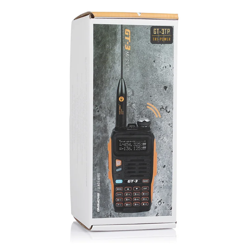 Baofeng GT 3TP MarkIII TP 1/4/8 Вт высокомощная Двухдиапазонная 136 174/400 520 МГц Ham двухсторонняя