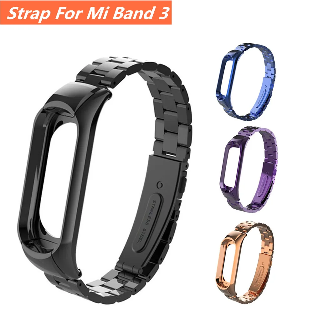Xiaomi mi ремешок 3 сменный металлический ремешок на запястье для mi Band 3 Смарт-браслет аксессуары для оригинального Xioa mi band