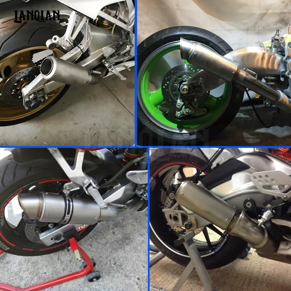 Для HYOSUNG GT250R GT650R KAWASAKI VERSYS 650 1000 YZF Универсальный Мотоцикл выхлопная труба из углеродного волокна GP Escape глушитель
