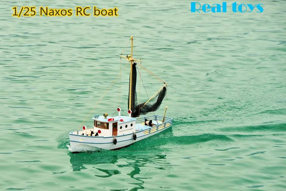 RealTS классическая модель рыбацкой лодки масштаб 1/25 NAXOS RC рыболовное судно с дистанционным управлением деревянная модель лодки комплект