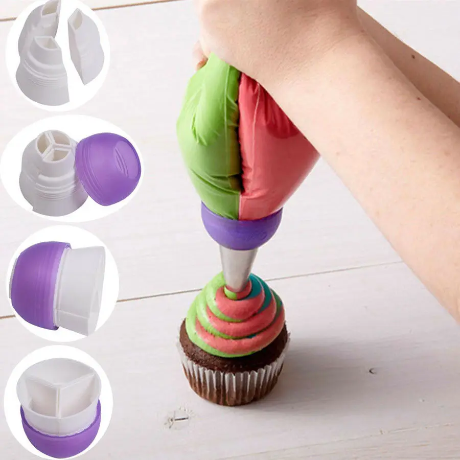 3 цвета инструменты для Украшения Торта Глазурь Трубопроводы Крем кондитерский