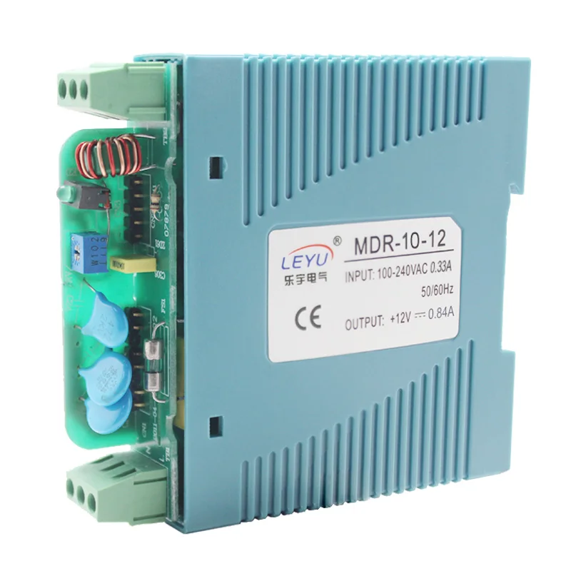 LEYU MDR 10 24 10W 24V 0.42A одиночный выход импульсный источник питания промышленный din