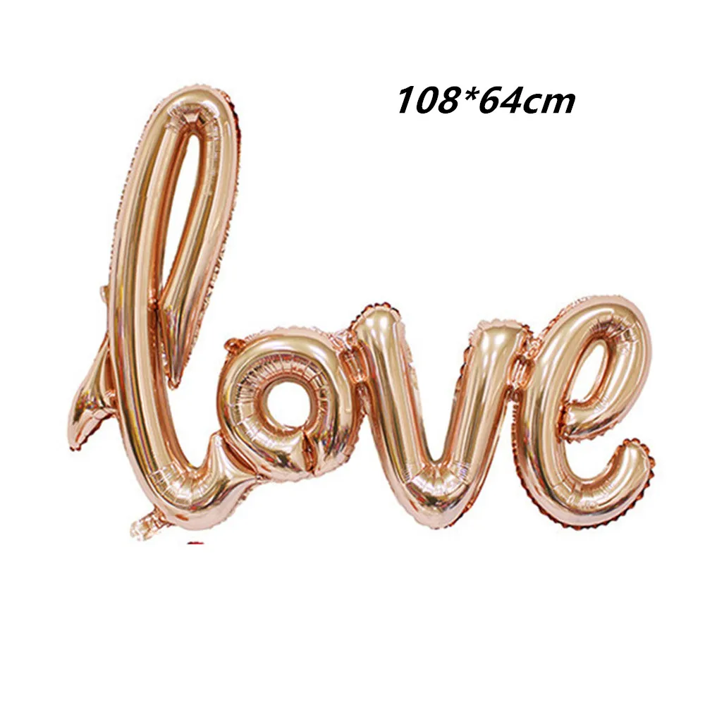 love balloon Розовое золото конфетти балоны фольга шампанское Звезда шар свадебные шары из латекса globos BabyShower День Рождения украшения принадлежности - Цвет: love balloon