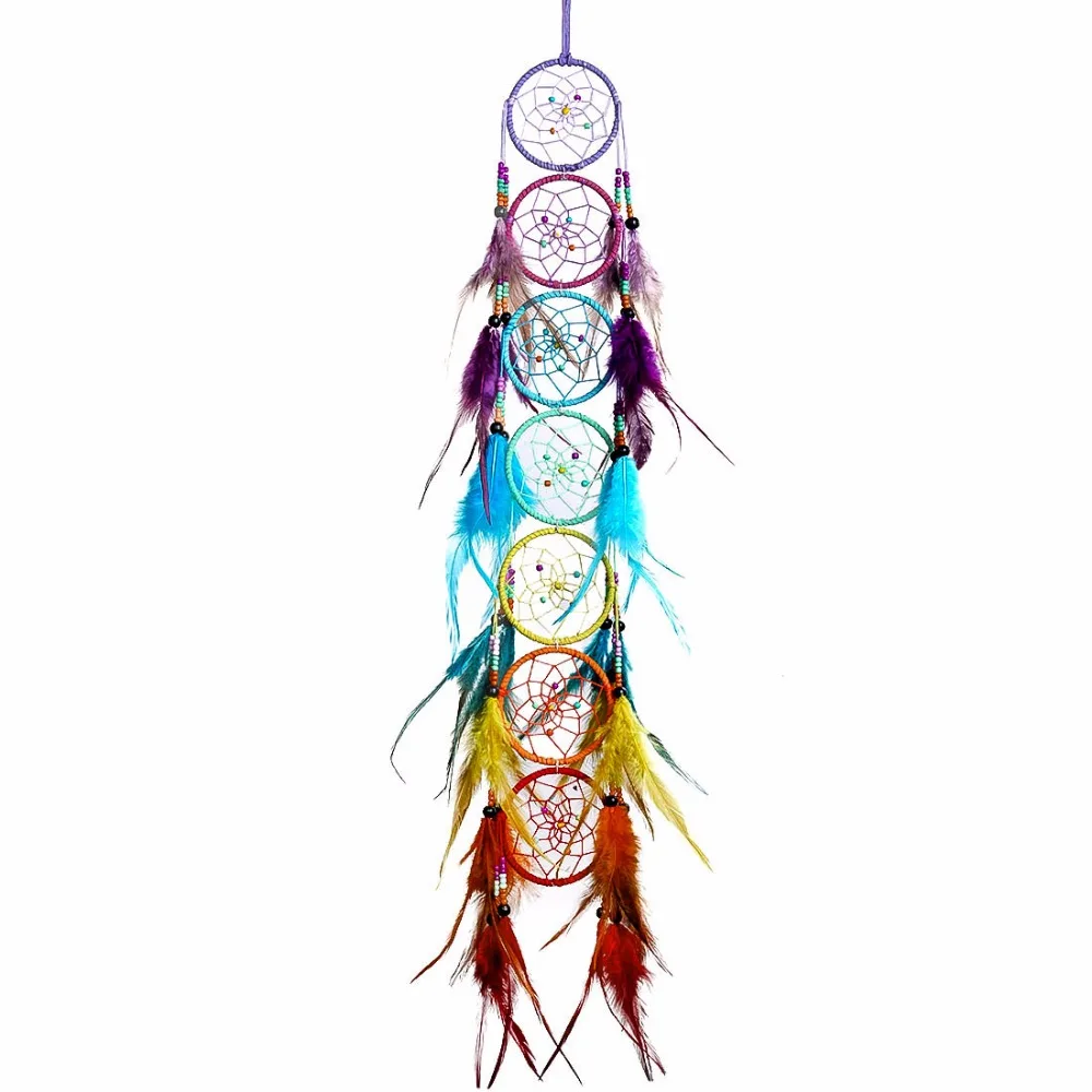 H& D чакра Ловец снов люстра Призма Suncatcher Радуга производитель перо дома настенный фэншуй Ловец снов Декор кулон