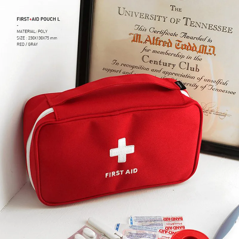 

Portable first aid kit emergency medical storage bag outdoor survival handbag medicine travel bag household pill box empty bag