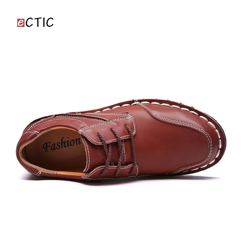 ECTIC/Новинка Зимние Мужские модельные туфли-Броги из натуральной коровьей кожи