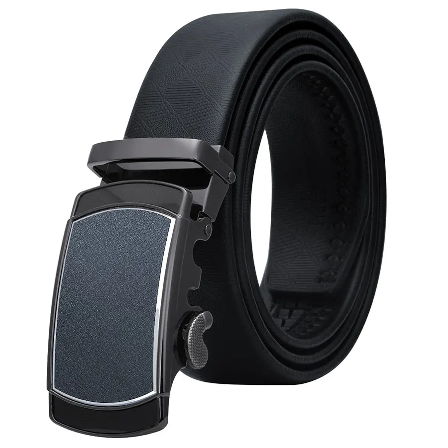 Hi Tie мужской ремень из натуральной кожи с автоматической пряжкой роскошный