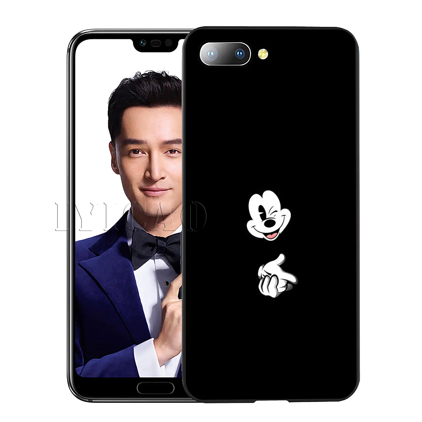 IYICAO Mickey Mouse love Silicone Soft Case for Huawei Y7 Y6 Prime Y9 2018 Honor 8C 8X 8 9 10 Lite 6A 7C 7X 7A Pro |
