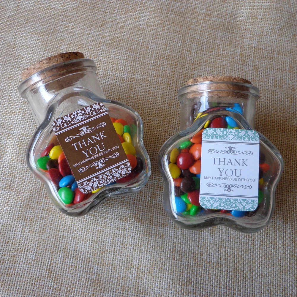 Оптовая продажа 1216 шт цветочный дизайн 2 цвета Спасибо Печать стикер DIY подарок