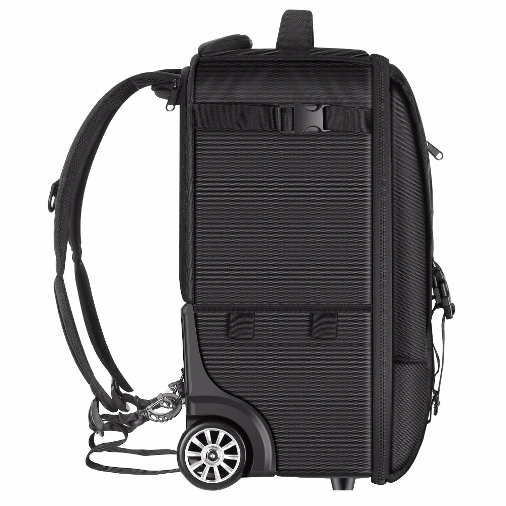 Чехол-тележка Neewer 2-in-1 Rolling camera Backpack(черный/оранжевый