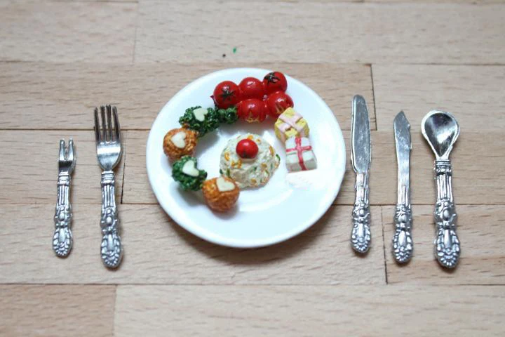 

Детская Подарочная игрушка G10-X078 1:12, Миниатюрные аксессуары для кукольного домика, серебряный нож и вилка, 9 шт./компл.