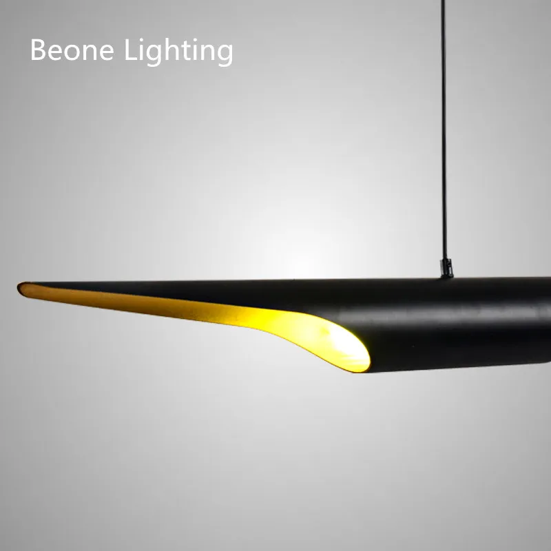 modern E27 LED Aluminium black gold Pendant Lamps Lighting light L100cm/80cm hotel project cafe loft suspension lamp | Лампы и