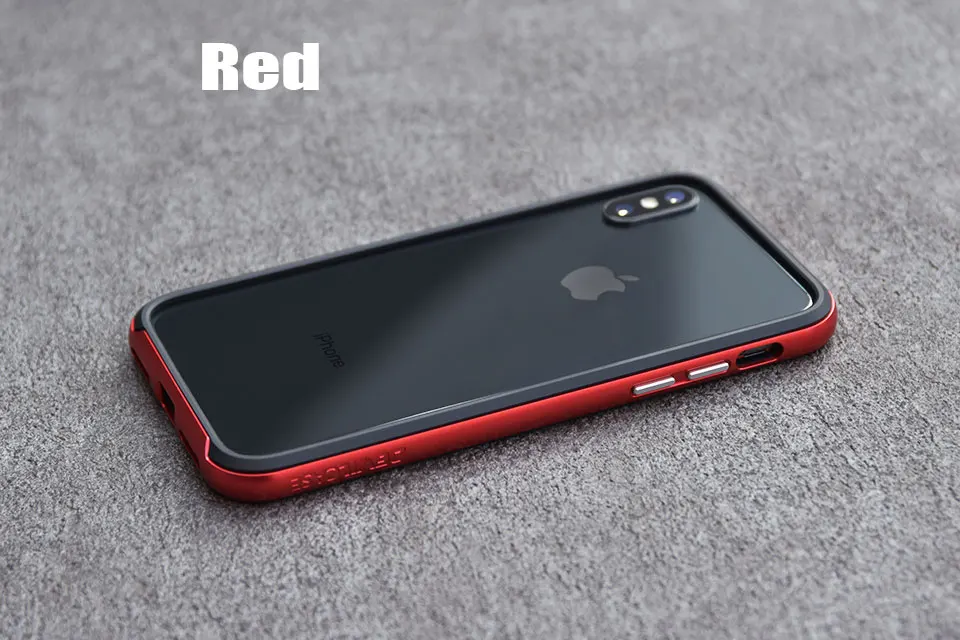 Красный DEVILCASE для iPhone X 10 XS нулевой защитный бампер рамка Корпус гибридный Цвет телефон гаджеты - Цвет: Красный