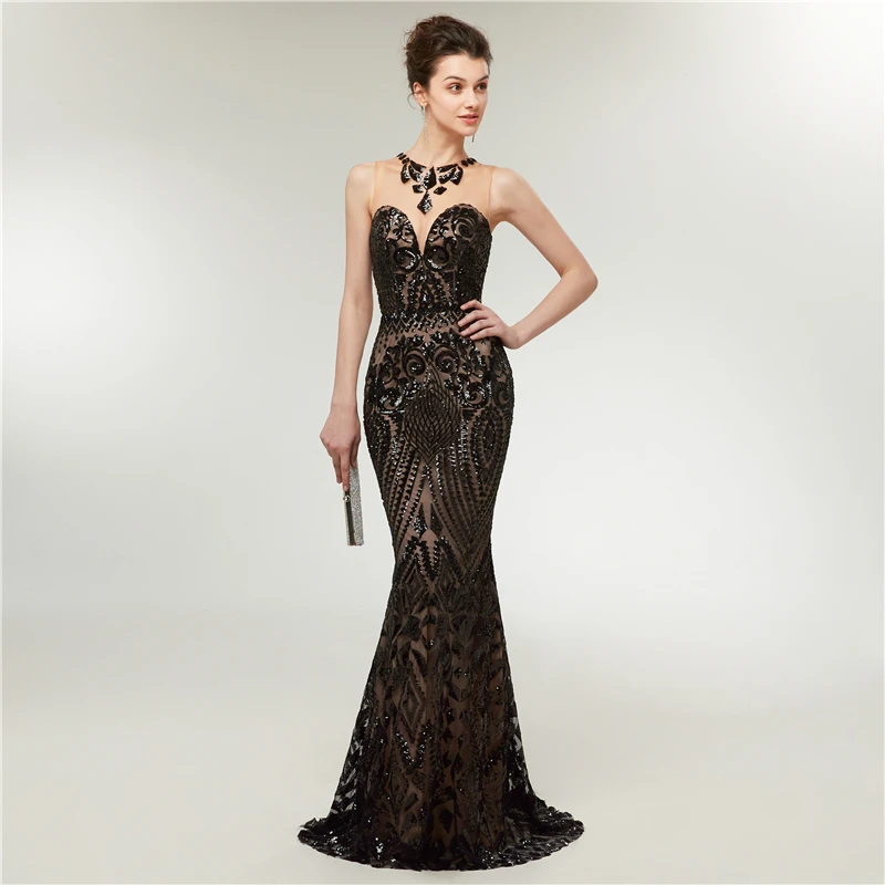 Forevergracedress черный цвет вечерние платья с блестками Элегантный Русалка официальная Вечеринка платья большого размера индивидуальный заказ