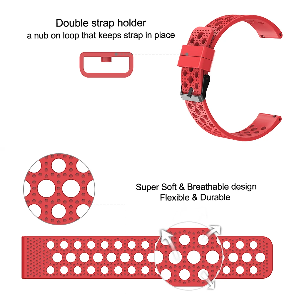 Для Samsung Sport Watch Band 20 мм мягкий силиконовый смарт ремешок быстросъемный для Gear S2