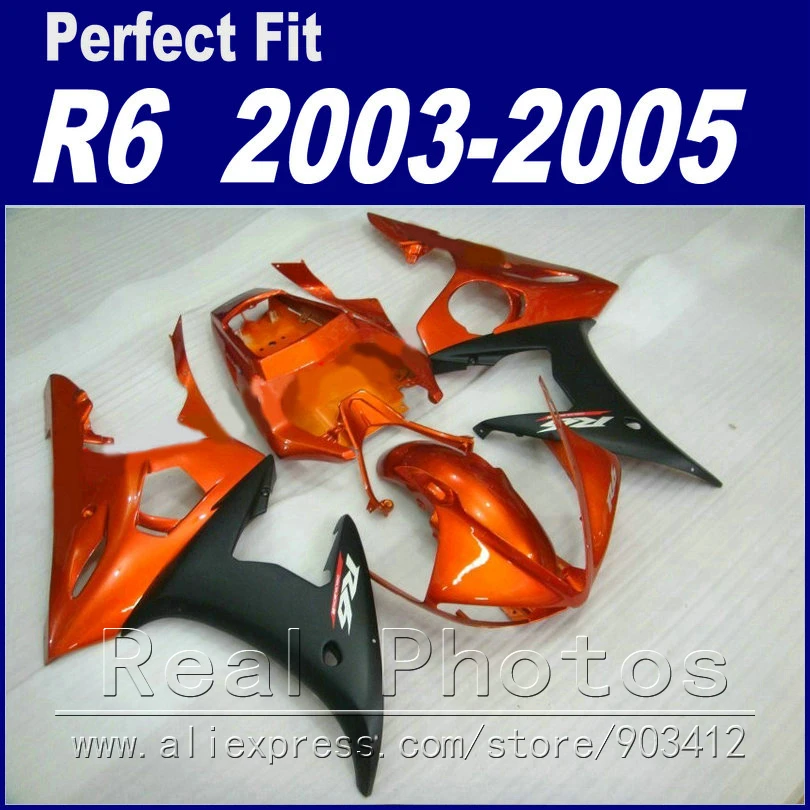 Лидер продаж детали для мотоцикла YAMAHA R6 комплект обтекателей 2003 2004 2005 темно