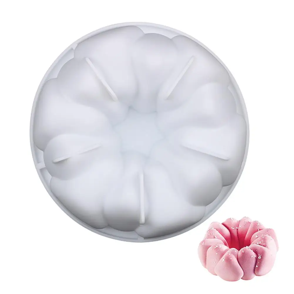 Новый 3D цветок помадка торт формы силиконовые каменные цветы для выпечки Десерт