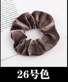 Mid Coffee Новое поступление, новые модные женские бархатные Однотонные резинки для волос, милые резинки для волос, корейские аксессуары для волос - Цвет: Mid Coffee