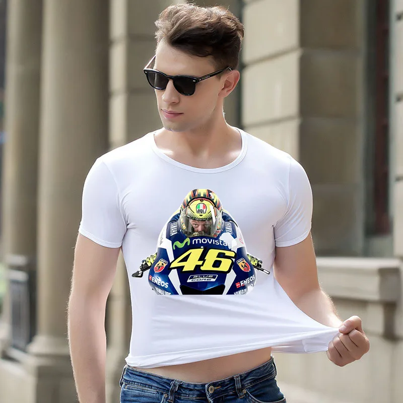 2019 VR46 футболка Для мужчин прохладный Валентино Росси 46 футболки мужской уличной s
