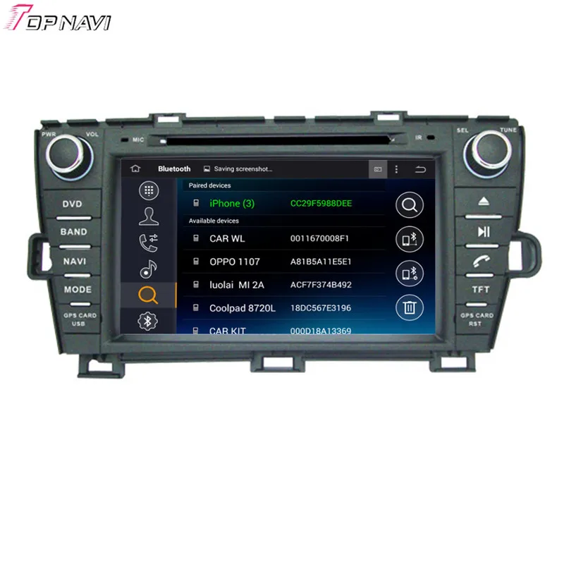 Topnavi 8 ''четырехъядерный Android 6 0 Автомобильный Navi для TOYOTA PRIUS Right Driving 2009 радио GPS
