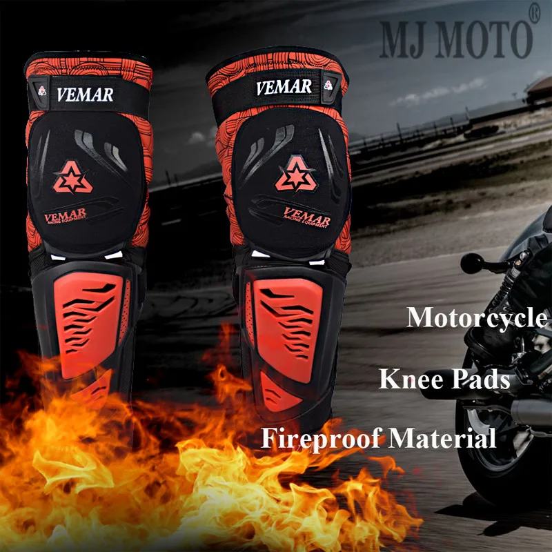

Fireproof Knee Protector Motorcycle Gear Set Men Moto Protect Adjustable Pads Bike Kneepad Brace Armor Off-road MX MTB DH Guards