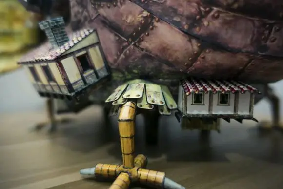 Воет движущийся замок Бумажная модель собрать руки высокий Land версия работа игра-головоломка мальчик девочка подарок 50 см
