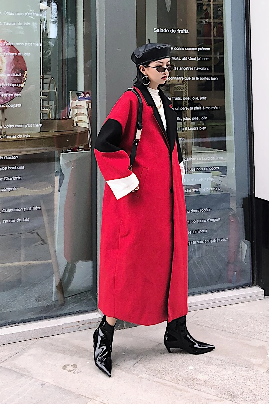 High street темперамент Брендовый костюм воротник невидимая цепь Длинные цветные