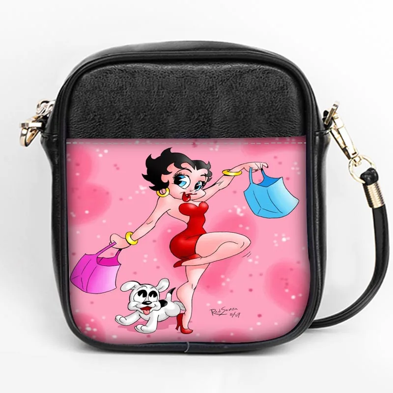 Пользовательские betty boop Моды Sling Bag Для женщин Слинг сумки на ремне кожа мини девушки Tote вечерние сумка DIY Sling Bag - Цвет: 11