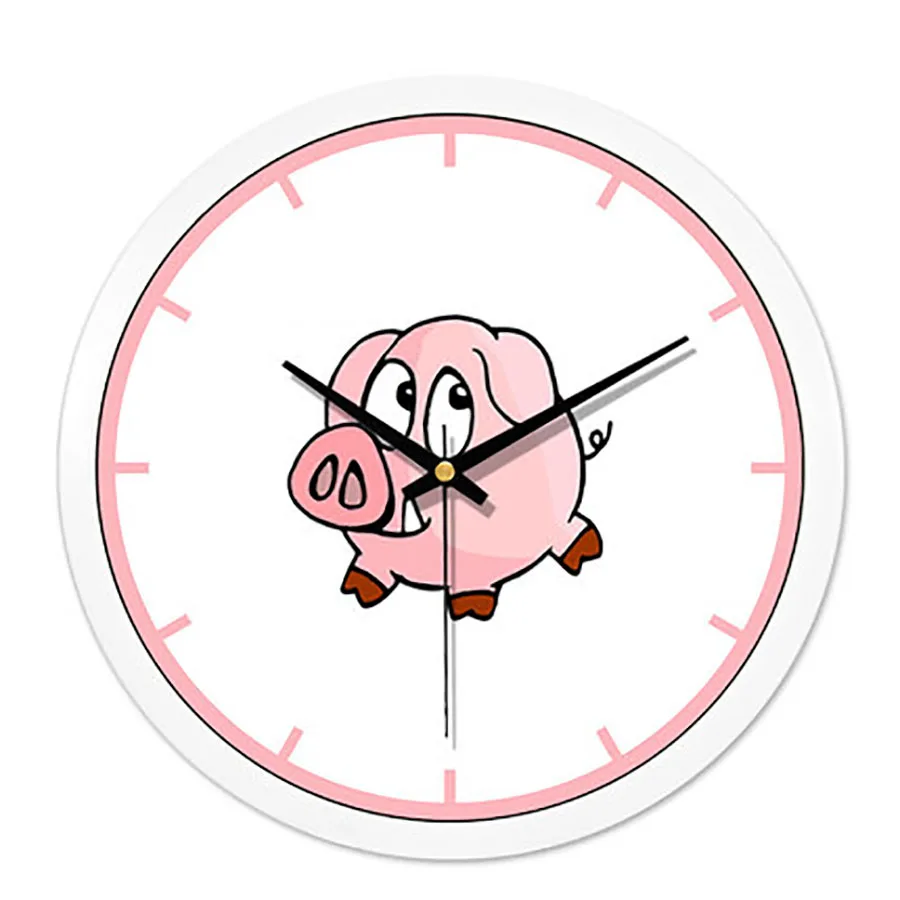 Мультяшные настенные часы 10 дюймов бесшумные и простые для детской комнаты лидер