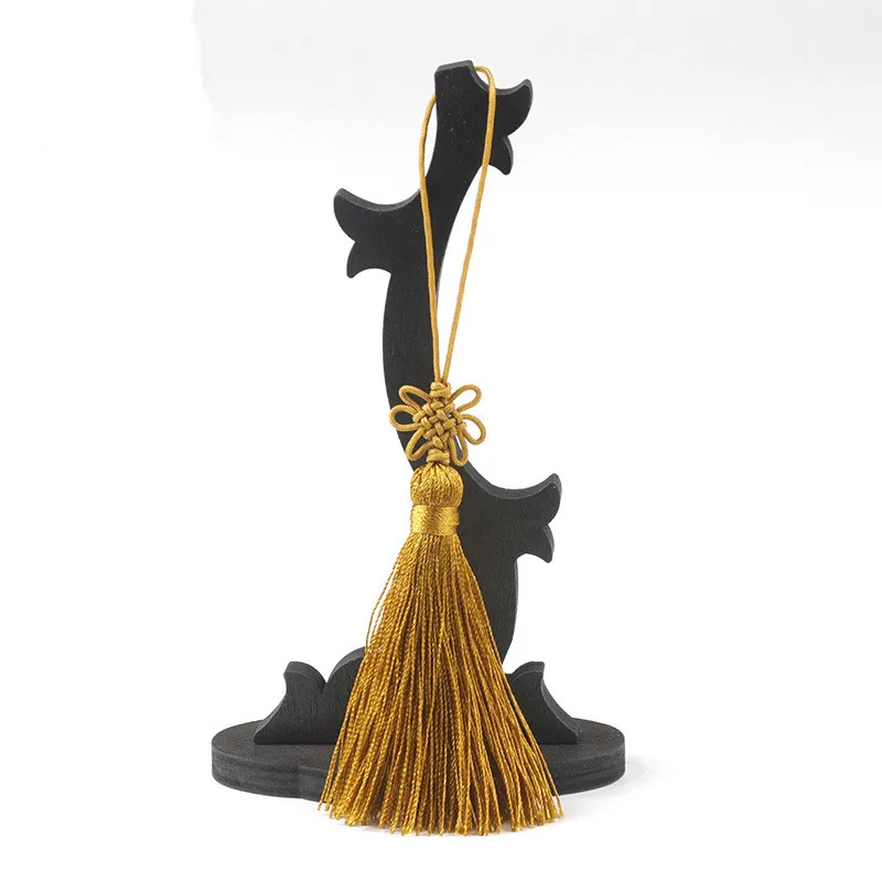 Gold Tassels 10 шт. китайский узел, шелк, кисточка, бахрома, кулон, сделай сам, материал для рукоделия, вечерние украшения для штор, аксессуары для декора, лента с кисточками - Цвет: Gold Tassels