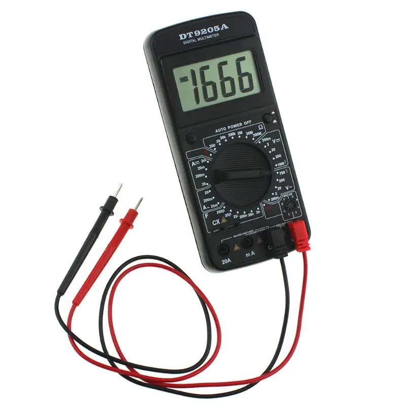 Профессиональный цифровой мультиметр DT9205A AC DC ЖК-дисплей электрический ручной