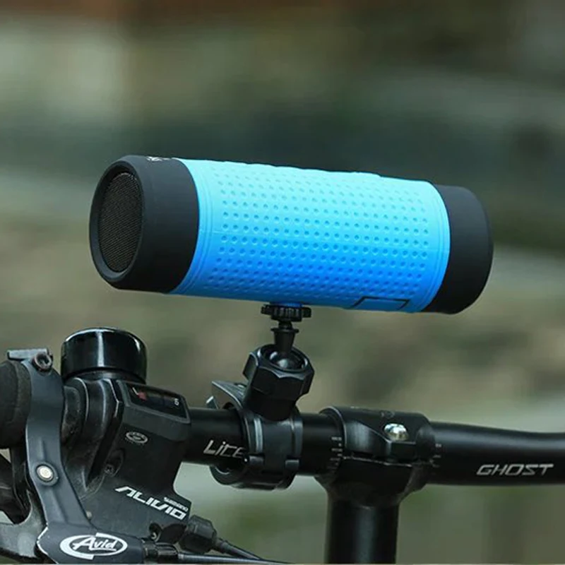 Blue Новейший PD-X1 Bluetooth v4.0 портативный динамик FM радио TF карта Внешний аккумулятор велосипедный музыкальный MP3 светодиодный фонарик Саундбар - Цвет: Blue