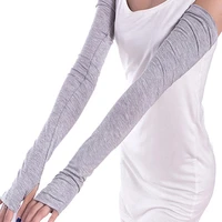 women girl fashion warm arm warmer long fingerless gloves cotton sleeves