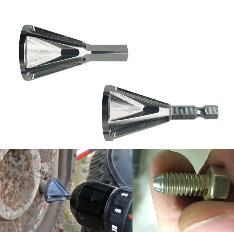 

Deburring External Chamfer Tool Stainless Steel Remove Burr Tools for Drill Bit 6.35mm Hex Handle Triangle Handle