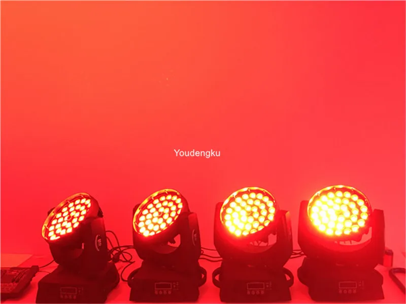 6 шт. dmx 4-в-1 rgbw 36x10 zoom aura wash moving head light 36x10w led | Лампы и освещение