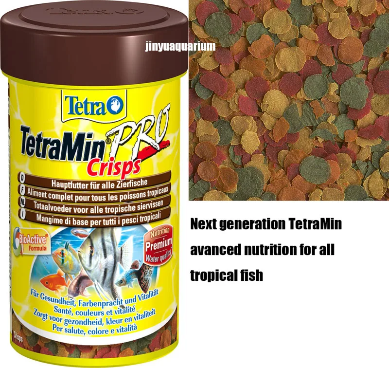 TetraMin Pro чипсы корм для тропических рыб Мини 250 мл 55g устройство подачи в канистру