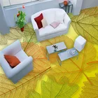 Пользовательские 3D Пол обои обоями Домашний Декор современная мода кленовый лист Гостиная Спальня Ванная комната пол Стикеры ПВХ