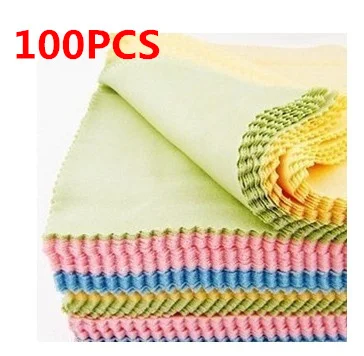 100 Шт Красочная Ткань для очистки линз из микрофибры набор экрана камеры салфетка