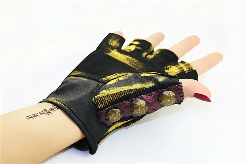 Takerlama Steampunk gear кожаные панк-перчатки винтажные готические унисекс косплей перчатки средневековые аксессуары перчатки на половину пальца