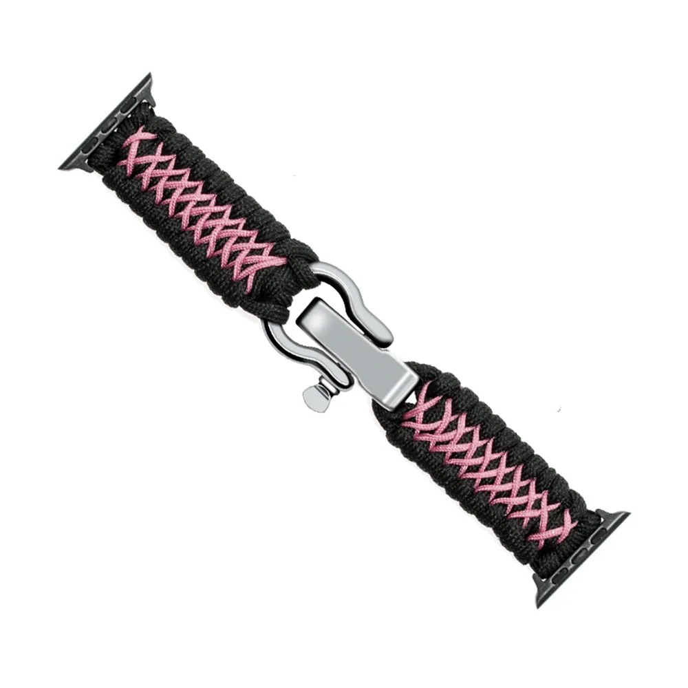 Ремешок нейлоновый для Apple Watch Band Series 6/SE/5/4/3/2 металлическая безопасная застежка