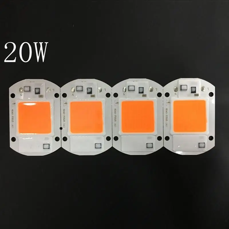 AC110V 220V Hydroponice 20 Вт 30 50 COB Growl Light Chip Phyto Lamp полный спектр 380nm 840nm для комнатных