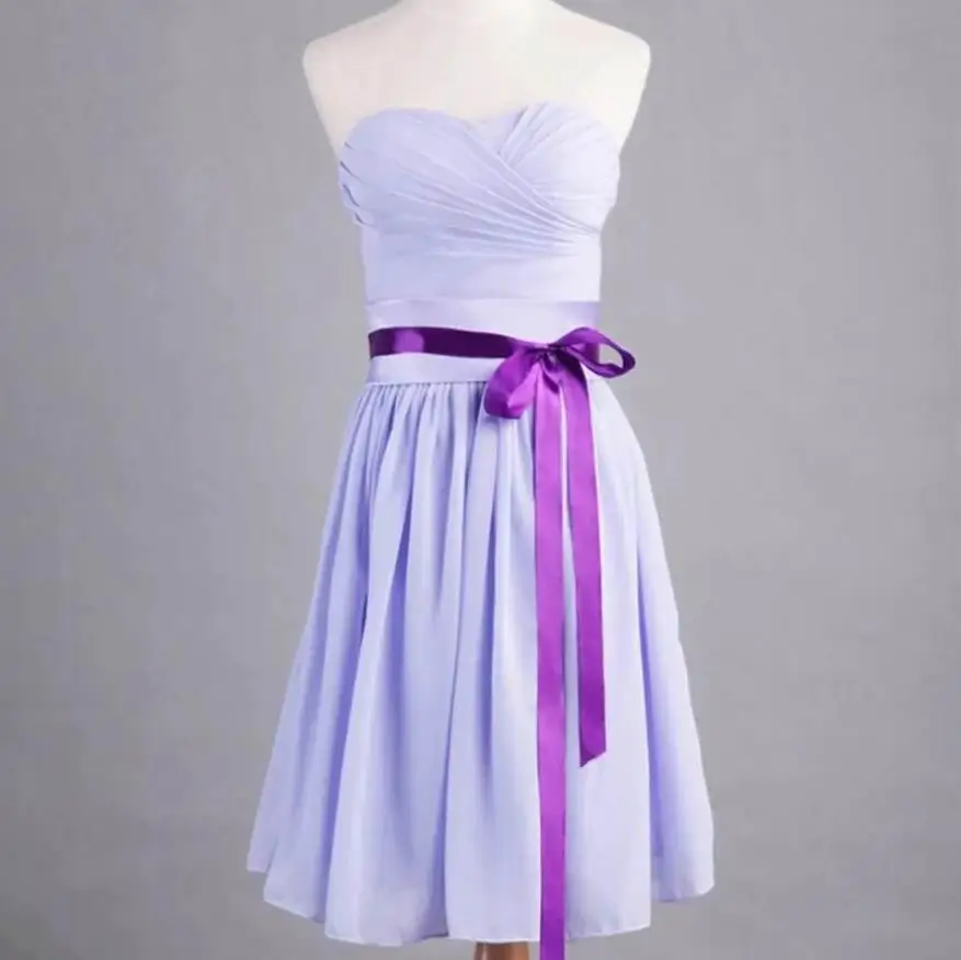Коктейльные платья 2020 трапециевидный топ с бантом на спине Тюлевое фиолетовое