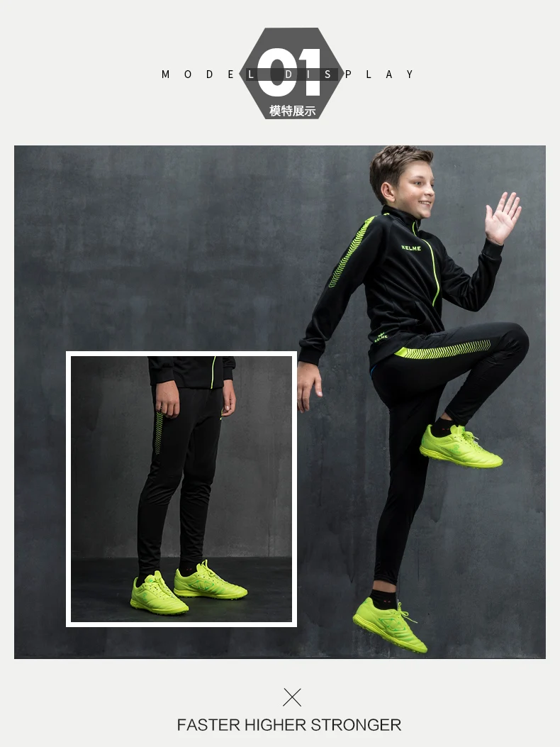 KELME/футбольные тренировочные штаны для мальчиков; Детские бегуны; обтягивающие Беговые брюки для бега; мужские футбольные брюки; K87C