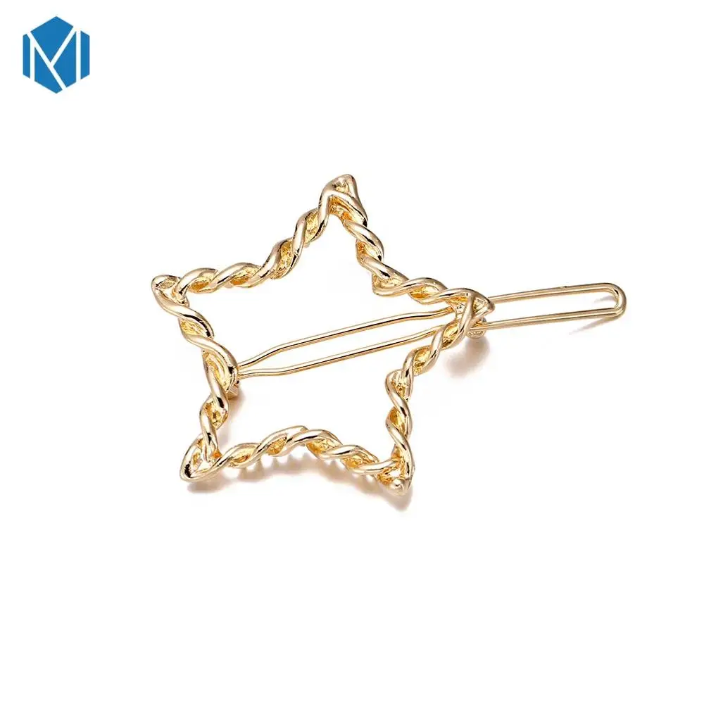 Pentagram-Gold M MISM Star заколки для волос для женщин, модные милые имитирующие заколки в Корейском стиле, металлические заколки для волос из сплава, аксессуары для волос для девочек - Цвет: Pentagram-Gold